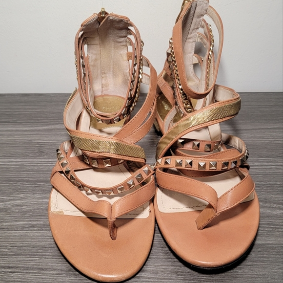 Vince Camuto Havkina Gladiator Thong Sandals size 8 fudge tan brown women's shoe - Picture 6 of 15